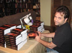Author signs Blood Born
