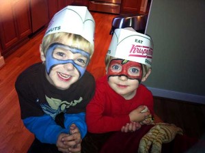Meanwhile, my sons, Owen and Thomas, matriculated at the KrispyKreme School for Gifted Youngsters. So far, they have only designed their super hero costumes, but we're expecting great things from them.